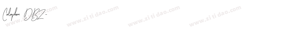 Colophon DBZ字体转换